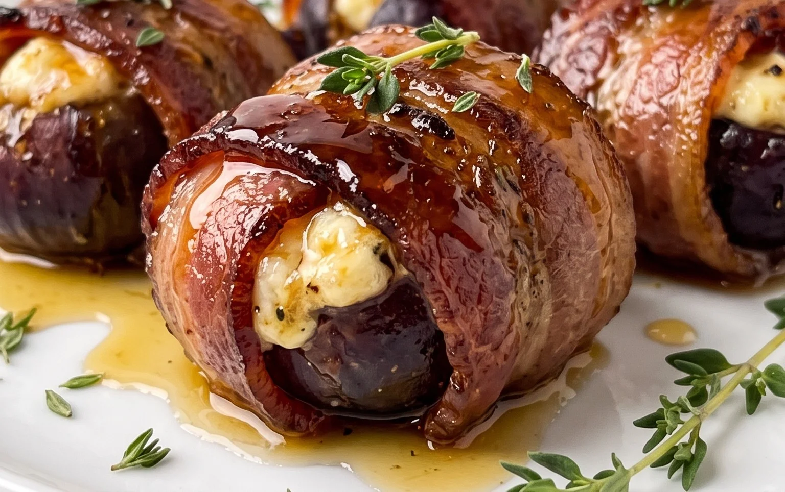 Beef Bacon Wrapped Stuffed Figs