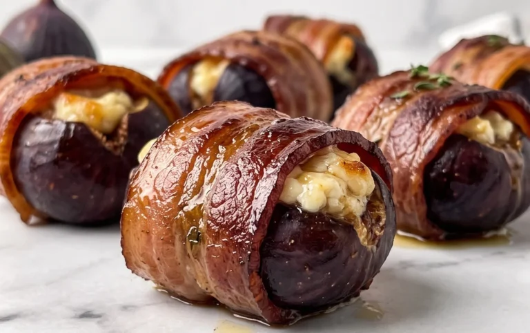 Beef Bacon Wrapped Stuffed Figs
