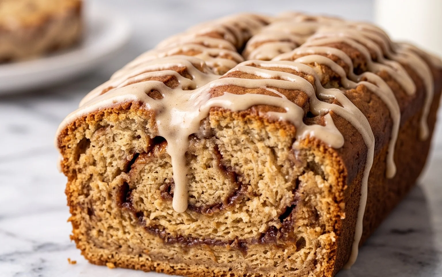 Cinnamon Roll Banana Bread