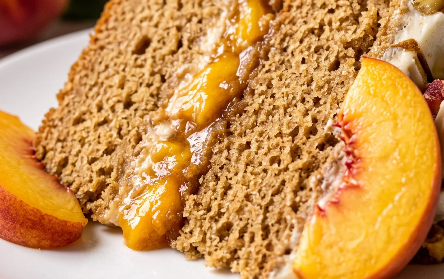 Brown Sugar Layer Cake with Peach Filling