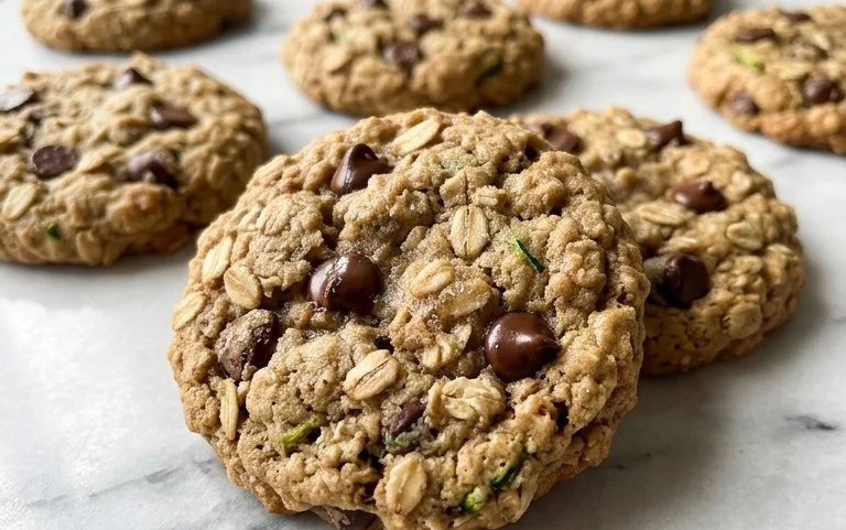 Homemade Zucchini-Oat Chocolate Chip Cookies